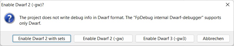 Dialog Enable Dwarf 2 (-gw)