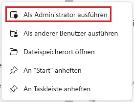 Windows Als Administrator ausführen